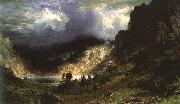 Albert Bierstadt Storm in the Rocky Mountains, Mt Rosalie oil painting artist